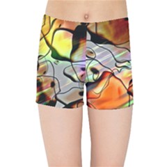 Abstract Transparent Drawing Kids  Sports Shorts by HermanTelo