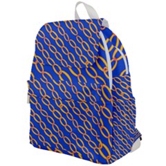 Blue Abstract Links Background Top Flap Backpack by HermanTelo