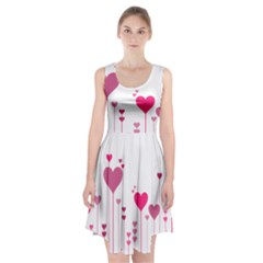 Heart Rosa Love Valentine Pink Racerback Midi Dress by HermanTelo