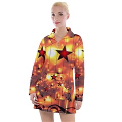 Star Radio Light Effects Magic Women s Long Sleeve Casual Dress by HermanTelo