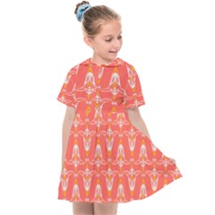 Seamless Pattern Background Red Kids  Sailor Dress by HermanTelo