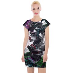 Abstract Science Fiction Cap Sleeve Bodycon Dress by HermanTelo