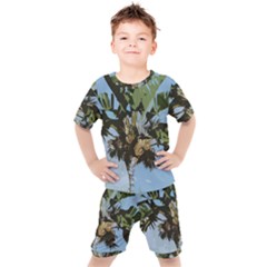 Palm Tree Kids  Tee And Shorts Set by snowwhitegirl