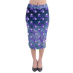 Kawaii Space Rocket Pattern Midi Pencil Skirt by snowwhitegirl