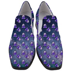 Kawaii Space Rocket Pattern Slip On Heel Loafers by snowwhitegirl