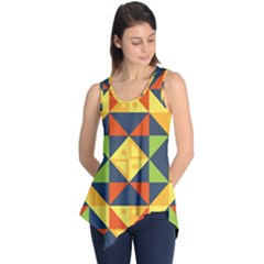 Background Geometric Color Plaid Sleeveless Tunic by Mariart