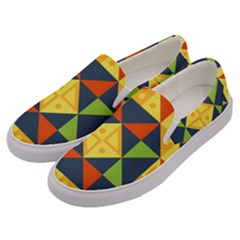 Background Geometric Color Plaid Men s Canvas Slip Ons by Mariart