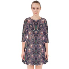 Abstract Pattern Green Smock Dress by HermanTelo