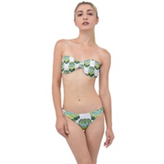 Cactus Pattern Classic Bandeau Bikini Set by HermanTelo