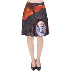 Earth Day Velvet High Waist Skirt by HermanTelo