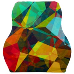 Color Abstract Polygon Background Car Seat Velour Cushion  by HermanTelo