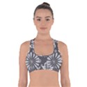 Floral Pattern Cross Back Sports Bra View1