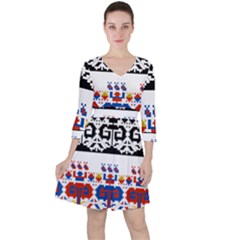 Folk Art Fabric Ruffle Dress by HermanTelo