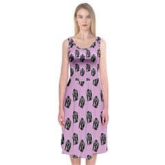 Girl Face Lilac Midi Sleeveless Dress by snowwhitegirl