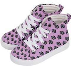 Girl Face Lilac Kids  Hi-top Skate Sneakers by snowwhitegirl