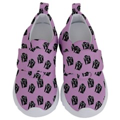 Girl Face Lilac Kids  Velcro No Lace Shoes by snowwhitegirl