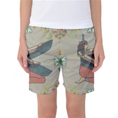 Egyptian Woman Wings Design Women s Basketball Shorts by Sapixe