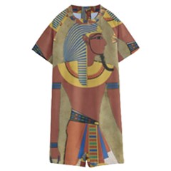 Egyptian Tutunkhamun Pharaoh Design Kids  Boyleg Half Suit Swimwear by Sapixe