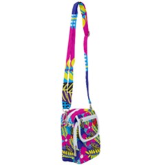 Pattern Leaf Polka Rainbow Shoulder Strap Belt Bag by HermanTelo