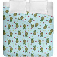 Pineapple Watermelon Fruit Lime Duvet Cover Double Side (king Size) by HermanTelo