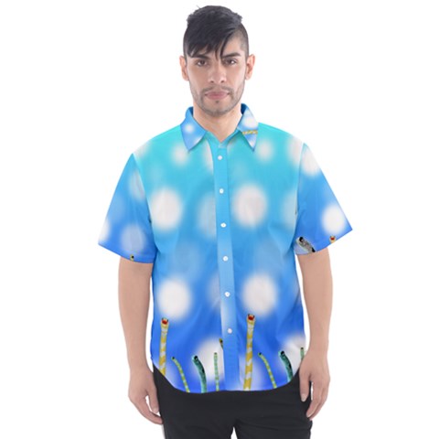 Sea Underwater Life Fish Men s Short Sleeve Shirt by HermanTelo