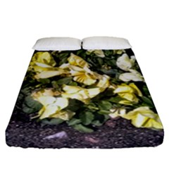 April Pansies Fitted Sheet (queen Size) by Riverwoman