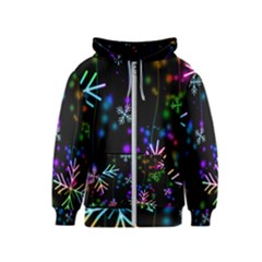 Snowflakes Kids  Zipper Hoodie by HermanTelo