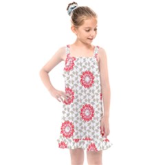 Stamping Pattern Red Kids  Overall Dress by HermanTelo