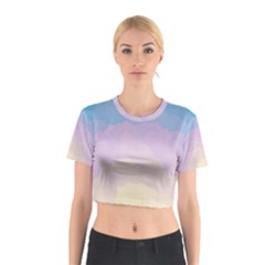 Sunrise Sunset Colours Background Cotton Crop Top by HermanTelo