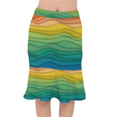 Waves Texture Mermaid Skirt by HermanTelo