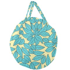 Leaves Dried Giant Round Zipper Tote by Mariart