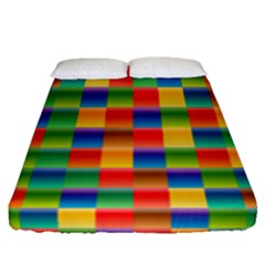 Background Colorful Abstract Fitted Sheet (queen Size) by Bajindul