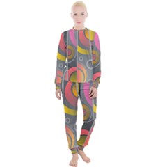 Abstract Colorful Background Grey Women s Lounge Set by Bajindul