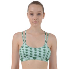 Aloe Plants Pattern Scrapbook Line Them Up Sports Bra by Bajindul