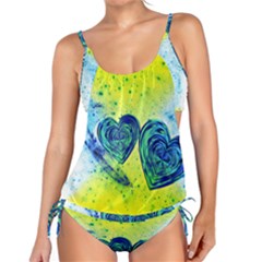 Heart Emotions Love Blue Tankini Set by Bajindul