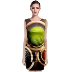 Sport Ball Tennis Golf Football Classic Sleeveless Midi Dress by Bajindul