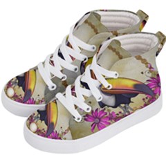 Cute Funny Coutan With Flowers Kids  Hi-top Skate Sneakers by FantasyWorld7