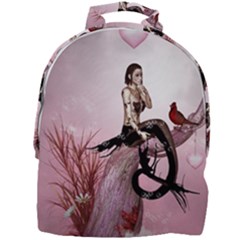 Wonderful Dark Mermaid Sitting On A Tree Mini Full Print Backpack by FantasyWorld7