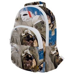 Astronaut Space Shuttle Discovery Rounded Multi Pocket Backpack by Pakrebo