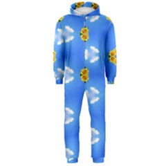 Pattern Sequence Motif Design Plan Flowers Hooded Jumpsuit (men)  by Pakrebo