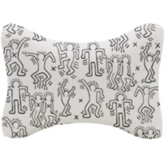 Doodle Pattern Seat Head Rest Cushion by Valentinaart