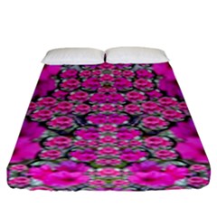 From The Sky Came Flowers In Peace Fitted Sheet (king Size) by pepitasart