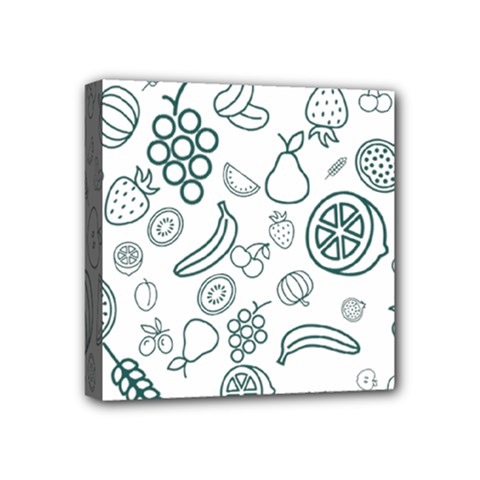 Fruit Material Design Transparent Mini Canvas 4  X 4  (stretched) by Pakrebo