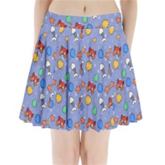 Crabs Pattern Pleated Mini Skirt by Valentinaart