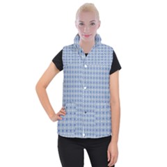 Argyle Light Blue Pattern Women s Button Up Vest by BrightVibesDesign