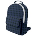 Argyle Dark Purple Black Pattern Flap Pocket Backpack (Small) View1