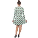 Kawaii Dougnut Green Pattern Long Sleeve Panel Dress View2