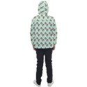 Kawaii Dougnut Green Pattern Men s Front Pocket Pullover Windbreaker View2