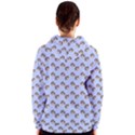 Kawaii Dougnut Blue Pattern Women s Zipper Hoodie View2