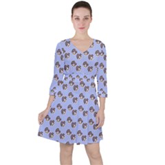 Kawaii Dougnut Blue Pattern Ruffle Dress by snowwhitegirl